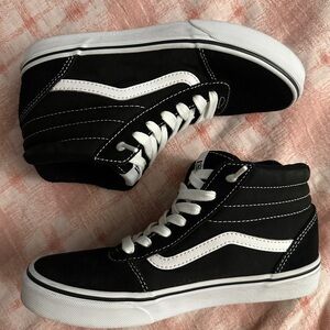 Vans Black and White High-Top Sneakers